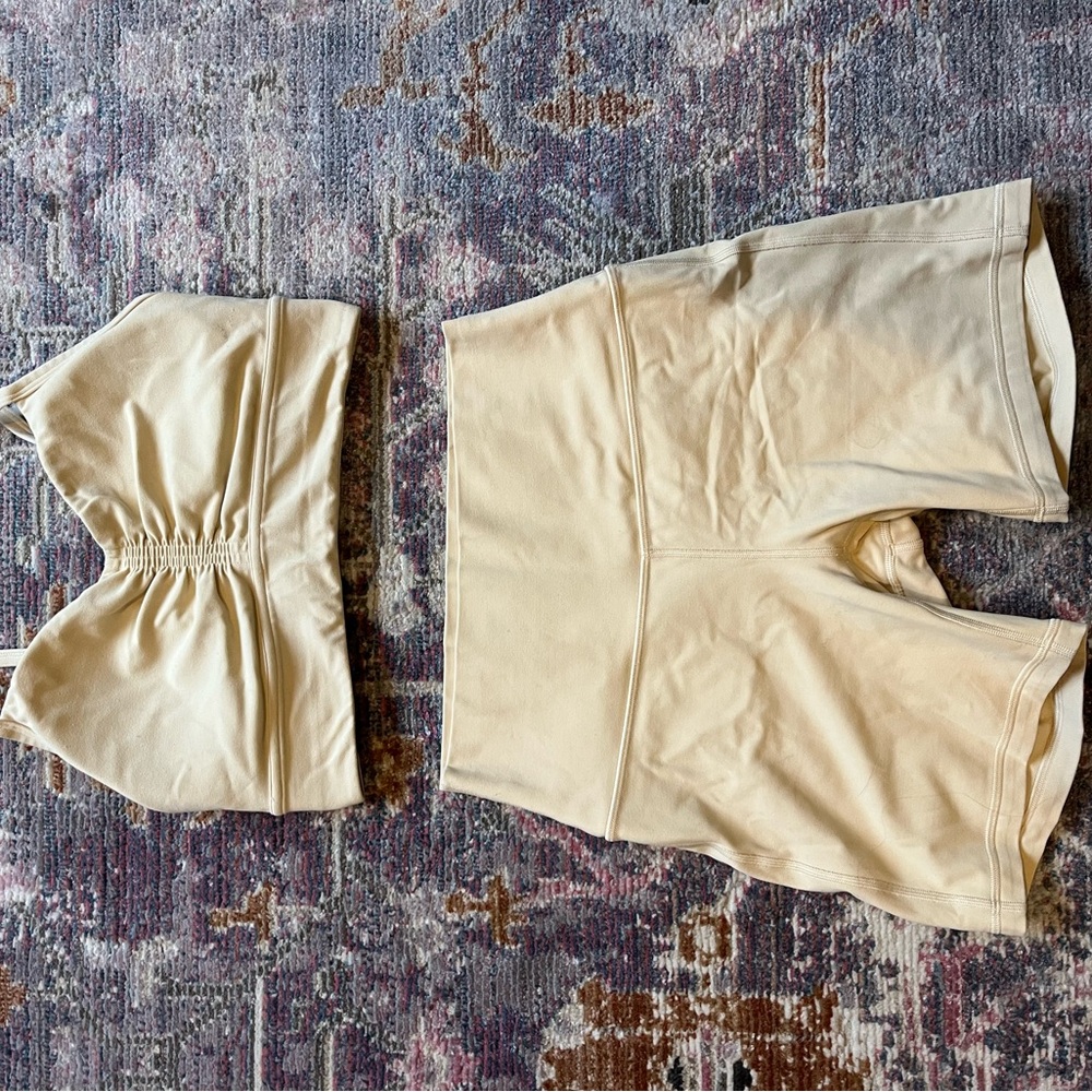 lululemon athletica light yellow set